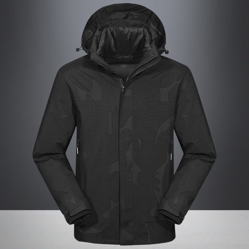 Herren Wasserdichte Outdoorjacke mit Kapuze und atmungsaktivem Ripstop-Material Echo Archiv