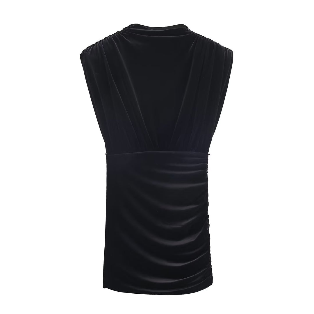 Damen elegantes Top mit Wickeldesign und luxuriöser Drapierung Echo Archiv