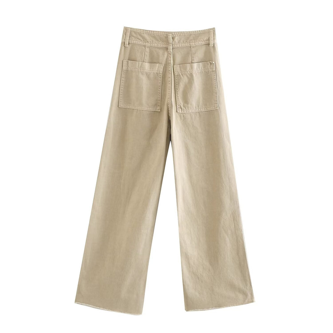 Damen weite High‑Waist Worker‑Hose mit aufgesetzten Gesäßtaschen Echo Archiv