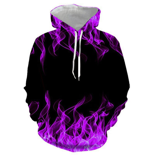 Unisex Kapuzenpullover mit auffälligem Flammenmotiv Echoarchiv