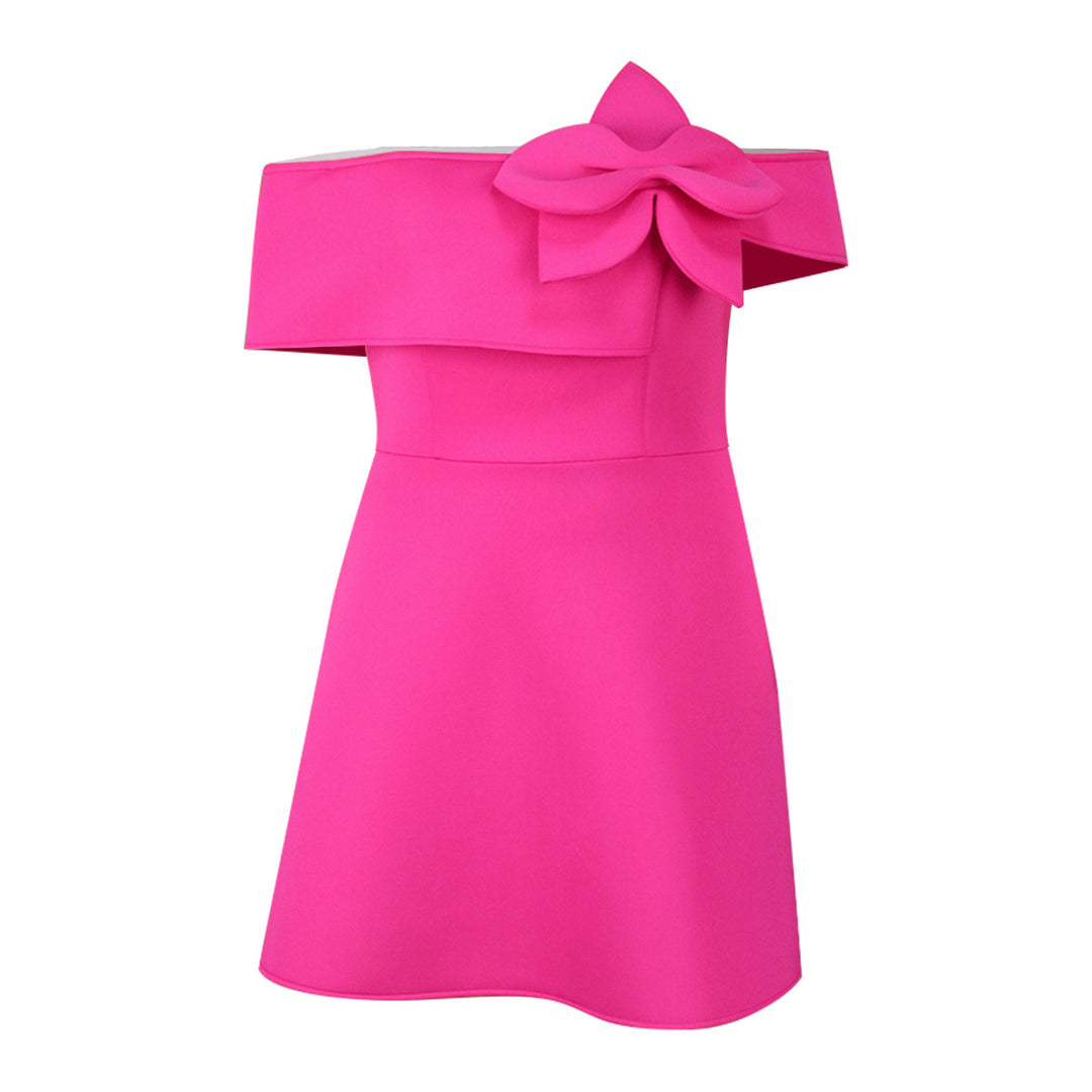 Damen Off-Shoulder Cocktailkleid mit großer Schleifenapplikation Echo Archiv