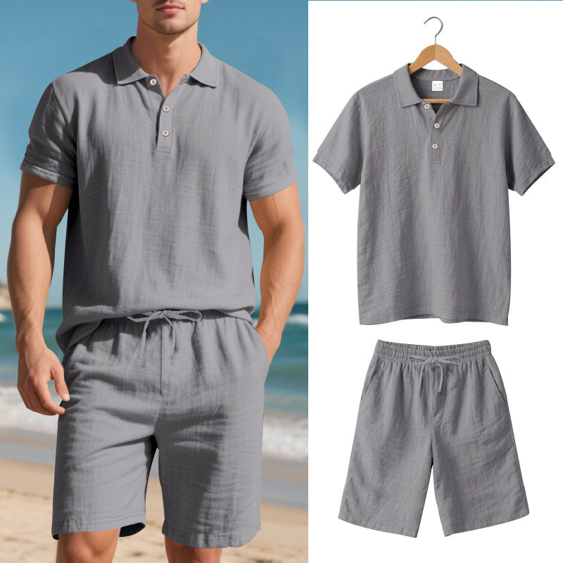 Herren lässiges Poloshirt und Shorts Set Echoarchiv