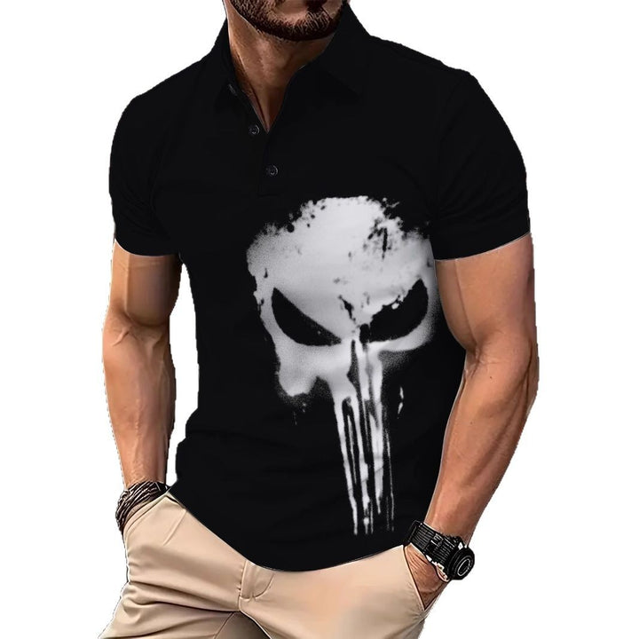 Herren Polo mit kreativem Graflikelement Echoarchiv