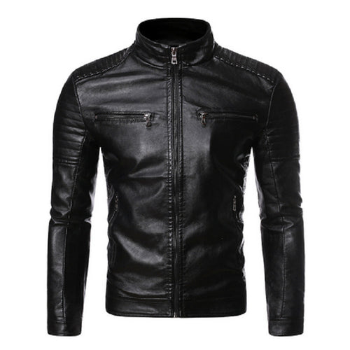 Herren Bikerjacke mit innovativen Steppdetails und praktischen Reißverschlusstaschen Echoarchiv
