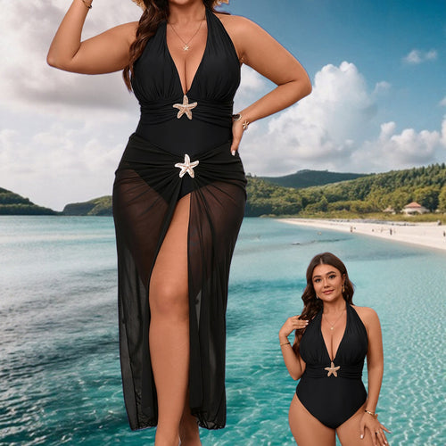 Damen Elegantes Strandkleid mit raffiniertem Schlitz Echo Archiv