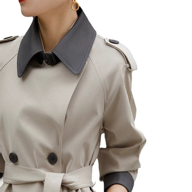 Damen Stilvolle Trenchcoat mit Taillengürtel Echoarchiv