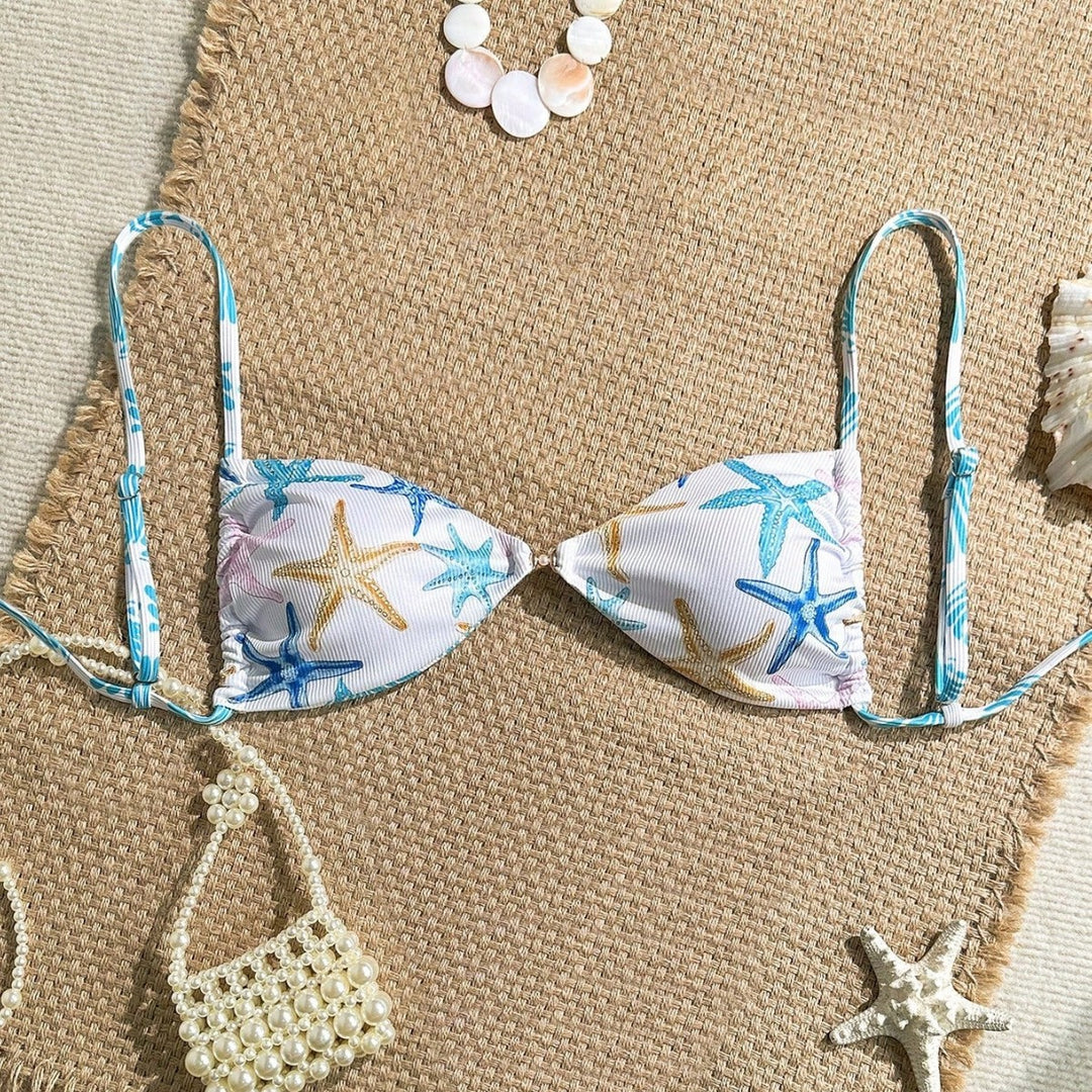 Damen Triangel-Bikini mit maritimen Sternenmuster Echo Archiv