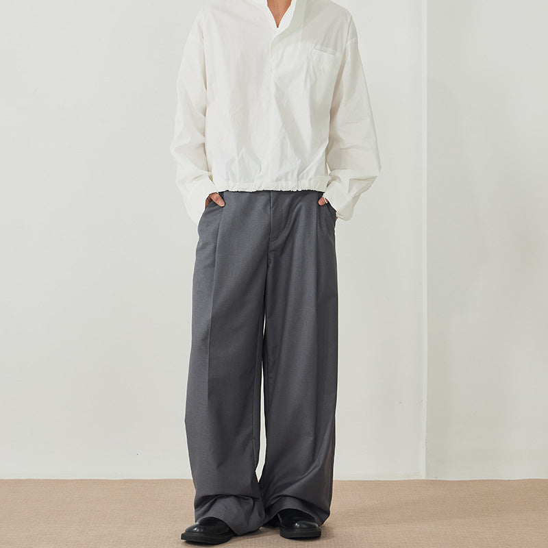 Herren Elegante Palazzo-Hose aus fließendem Twill mit extra weitem Bein Echo Archiv