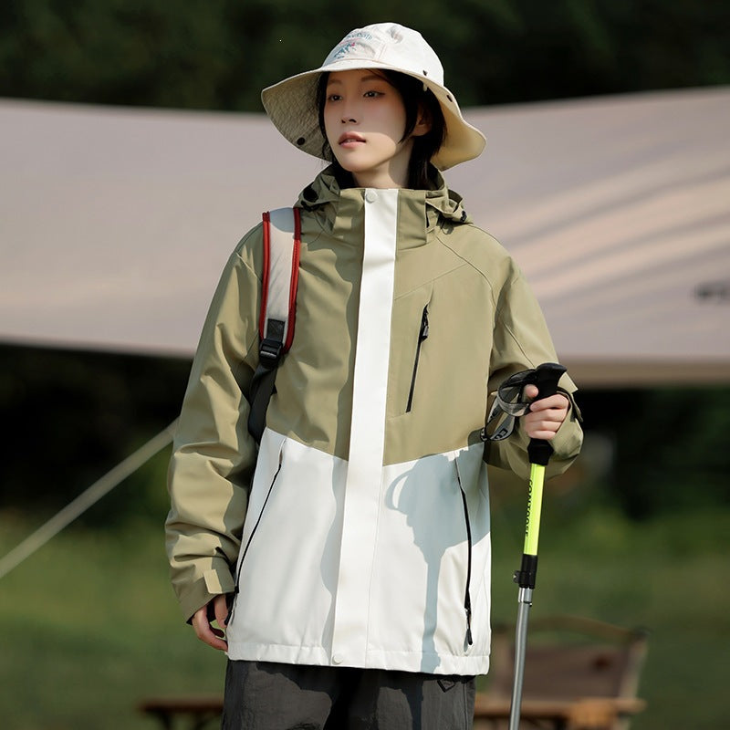 Herren Zweifarbige Wind- und Wasserabweisende Softshelljacke mit Kapuze Echoarchiv