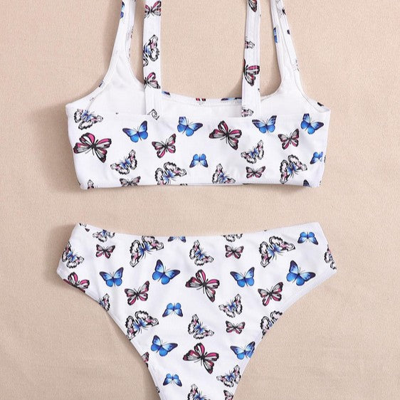 Damen Sportliches Bikini-Set mit verspieltem Schmetterlingsmuster Echo Archiv