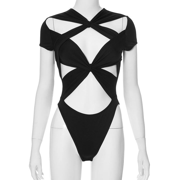 Damen Cut-Out Crop-Top Echo Archiv