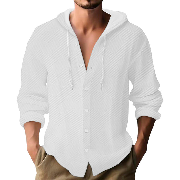 Herren Kapuzenbluse mit strukturiertem Design Echoarchiv