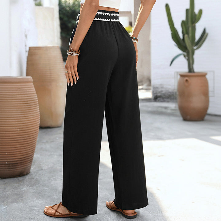 Damen Elegante Hochtaillierte Palazzo-Hose Echo Archiv