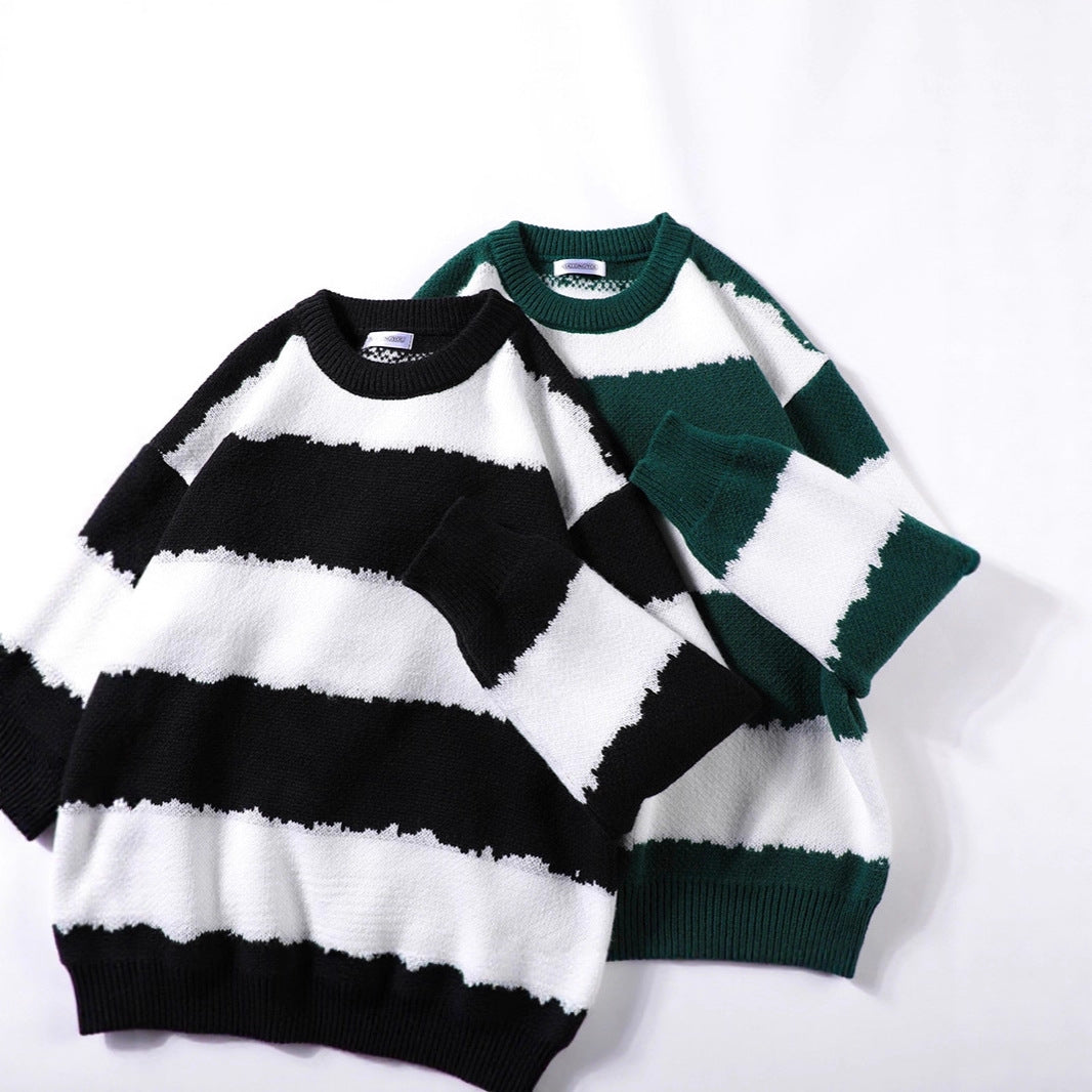 Damen Gemütlicher gestreifter Pullover Echoarchiv