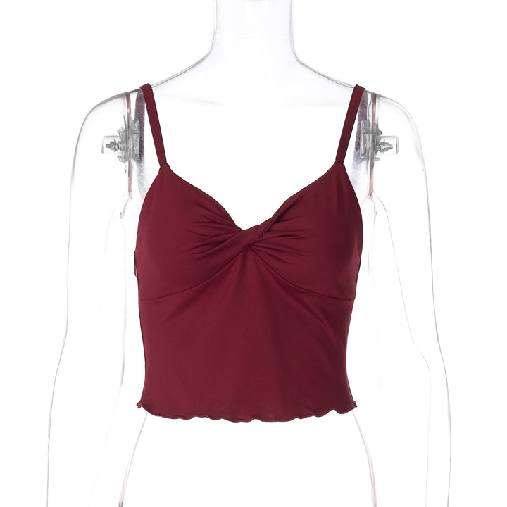 Damen Elegantes Spaghetti-Top mit verführerischer Drapierung Echo Archiv