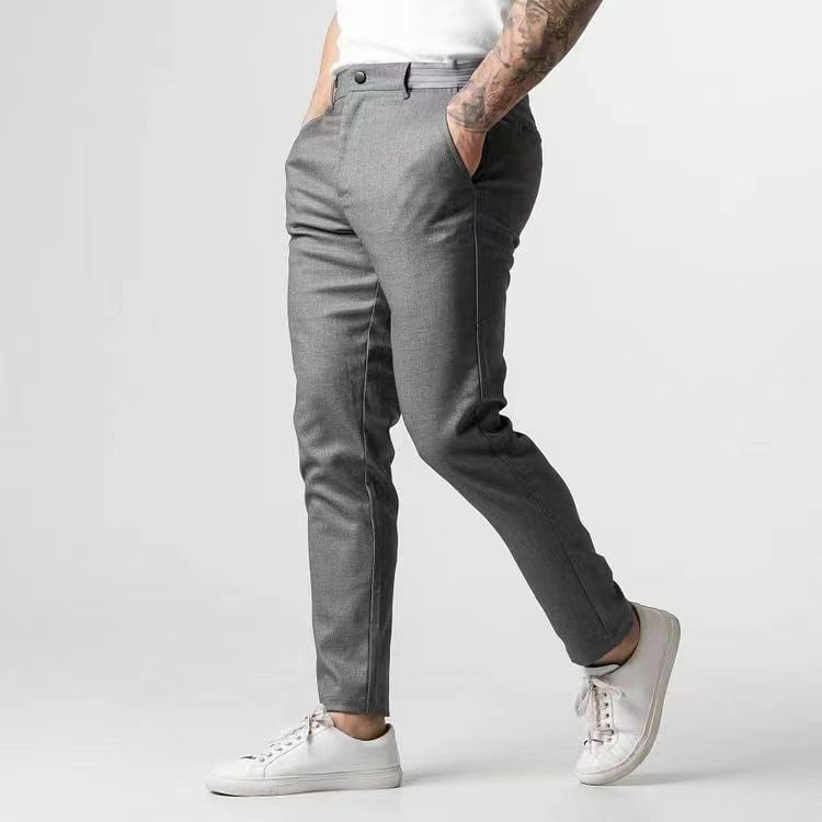 Herren Bequeme Anzughose mit innovativem elastischem Bund und tiefen Taschen Echoarchiv