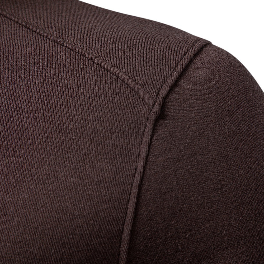 Herren Langarm Sweatshirt mit schmalem Stehkragen und Baumwollmix Echoarchiv