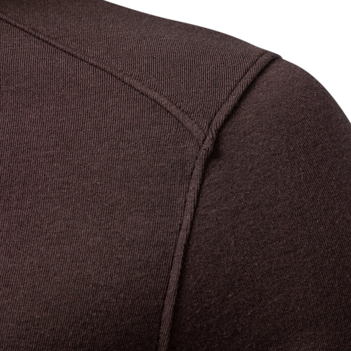 Herren Langarm Sweatshirt mit schmalem Stehkragen und Baumwollmix Echoarchiv