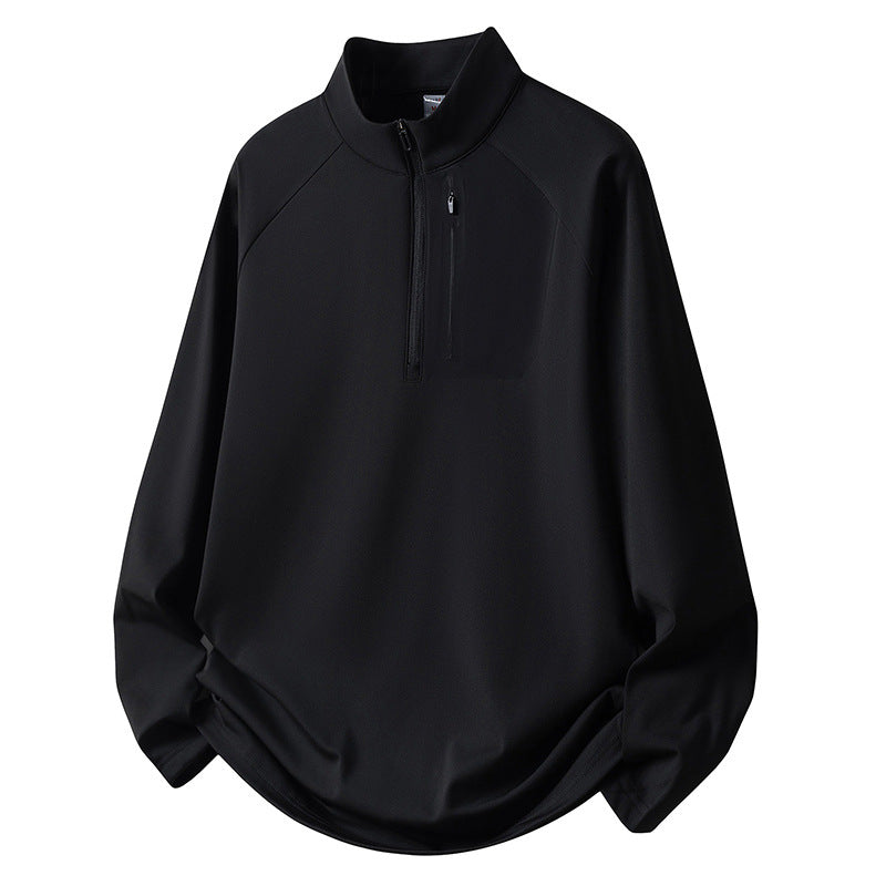 Herren Sport Fleece Pullover mit Reißverschluss Echo Archiv