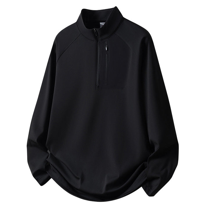 Herren Sport Fleece Pullover mit Reißverschluss Echo Archiv