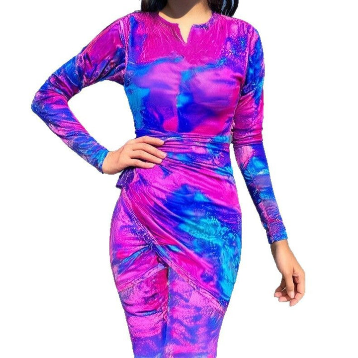 Damen Sportlicher Langarm-Badeanzug mit figurformendem Design Echo Archiv