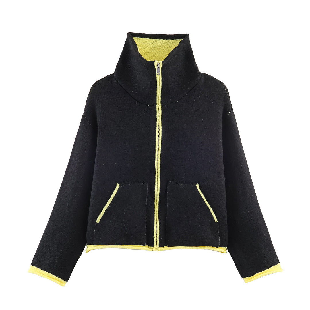 Damen nan kurze Fleecejacke mit hohem Stehkragen, durchgehendem Reißverschluss und aufgesetzten Taschen Echo Archiv
