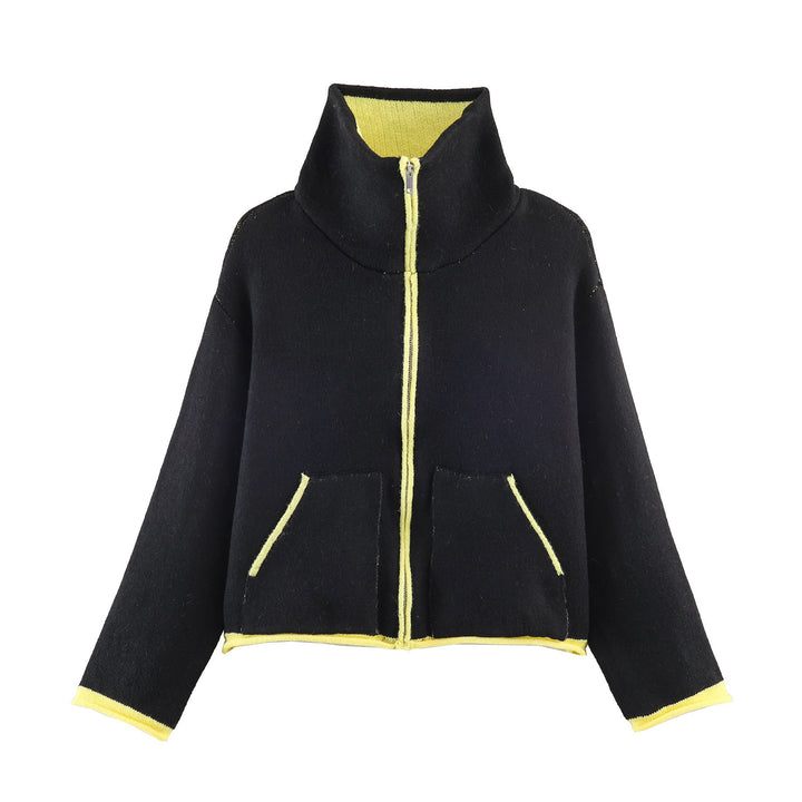 Damen nan kurze Fleecejacke mit hohem Stehkragen, durchgehendem Reißverschluss und aufgesetzten Taschen Echo Archiv