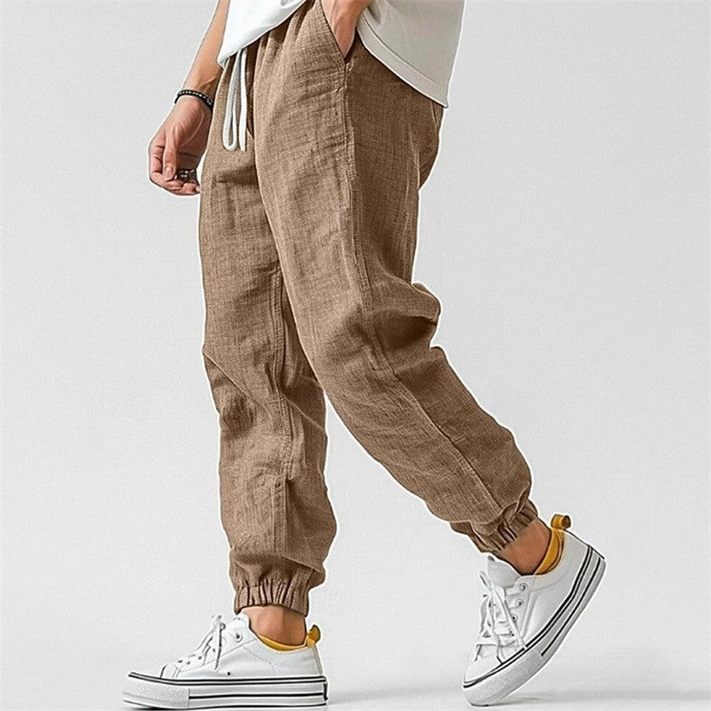 Herren Leichte und bequeme Leinen Jogginghose Echoarchiv