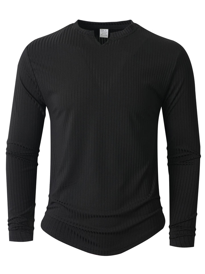 Herren Langarmshirt mit innovativer Rippstruktur Echoarchiv