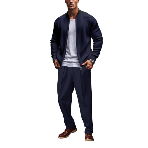 Herren lässiger Bomberjacke und Jogginghose Set Echoarchiv