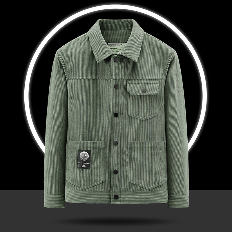 Herren Lässige Cordjacke mit praktischen Taschen und modischem Design Echo Archiv