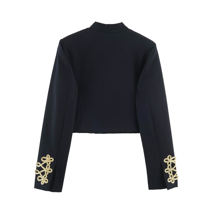 Damen Kurze Paradejacke im Military‑Look mit goldverzierter Kordelapplikation Echo Archiv