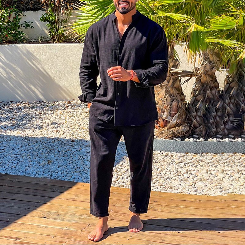 Herren Leichte Sommer-Hemd und Hose Set Echoarchiv