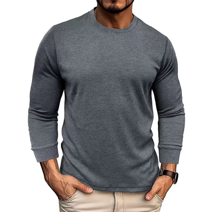 Herren Langarmshirt mit strukturiertem Design Echoarchiv