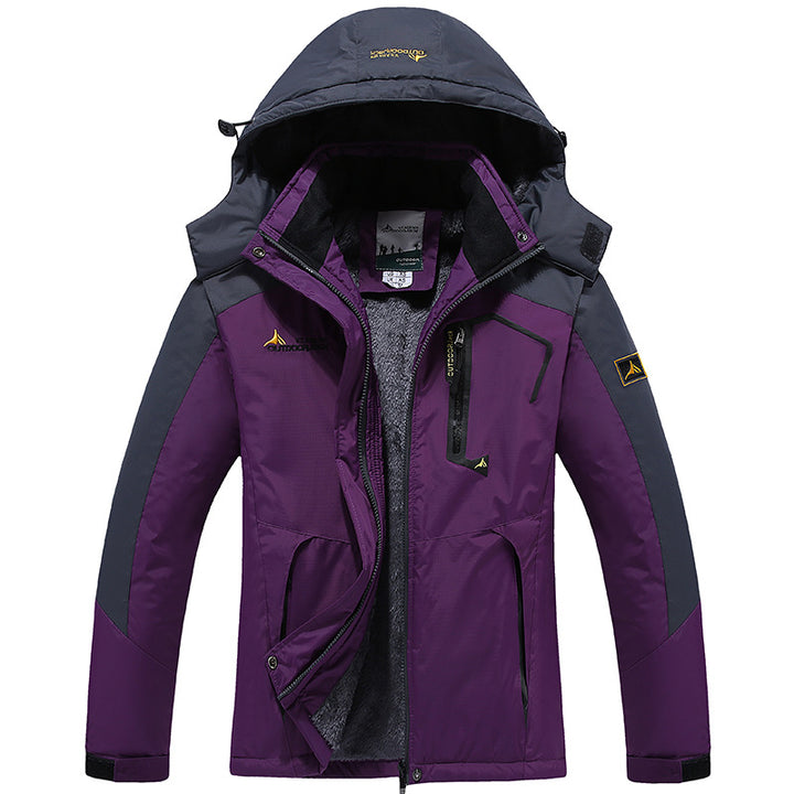 Herren Wasserdichte gefütterte Outdoor-Skijacke mit abnehmbarer Kapuze und Thermofutter Echoarchiv