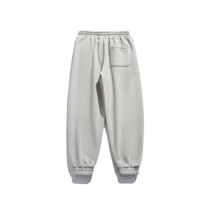 Unisex Locker geschnittene Fleece-Jogginghose mit Kordelzug, elastischem Saum und Eingrifftaschen Echoarchiv