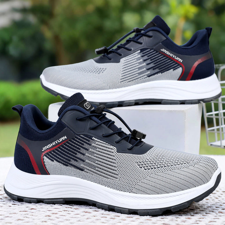 Damen nan ultraleichter Strick-Freizeitsneaker mit Schnellzugverschluss, verstärkter Fersenlasche und ergonomischer Wellen-EVA-Sohle Echo Archiv