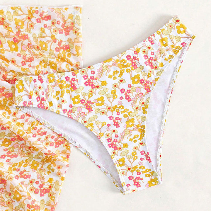 Damen Triangel-Bikini-Set mit floralem Wickeltuch Echo Archiv