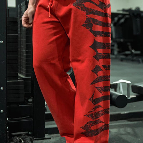 Herren nan weite Sweathose aus angerautem Fleece mit seitlichem Vintage-Print und Kordelbund Echo Archiv