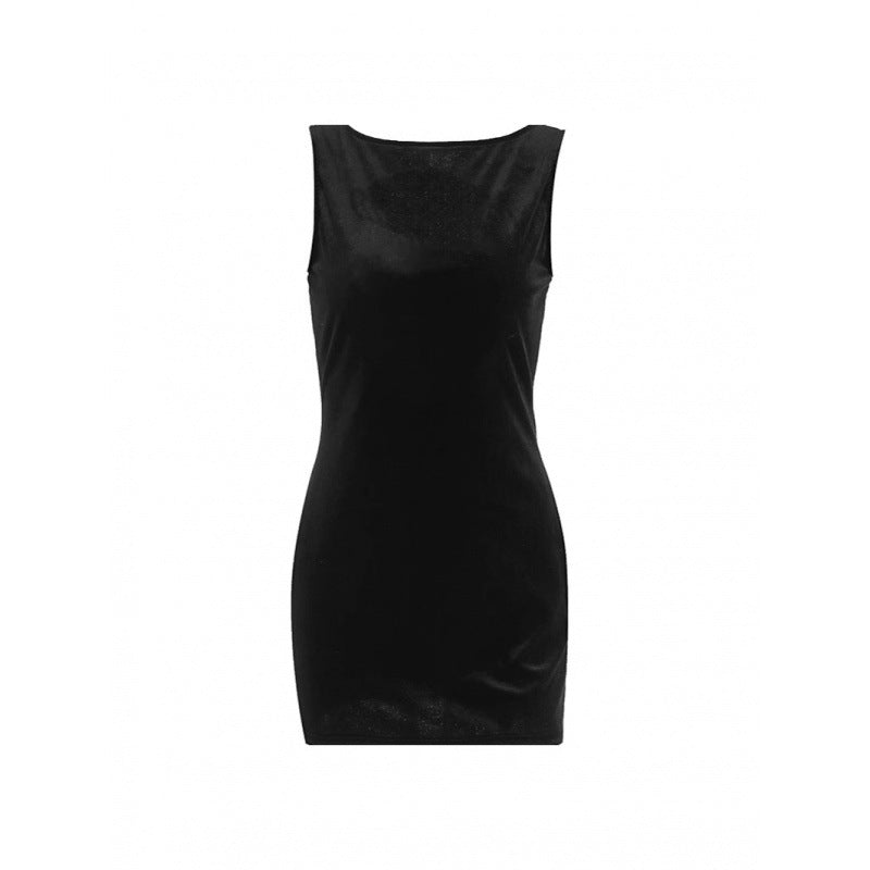 Damen Figurumspielendes Minikleid aus luxuriösem Samtstoff Echo Archiv