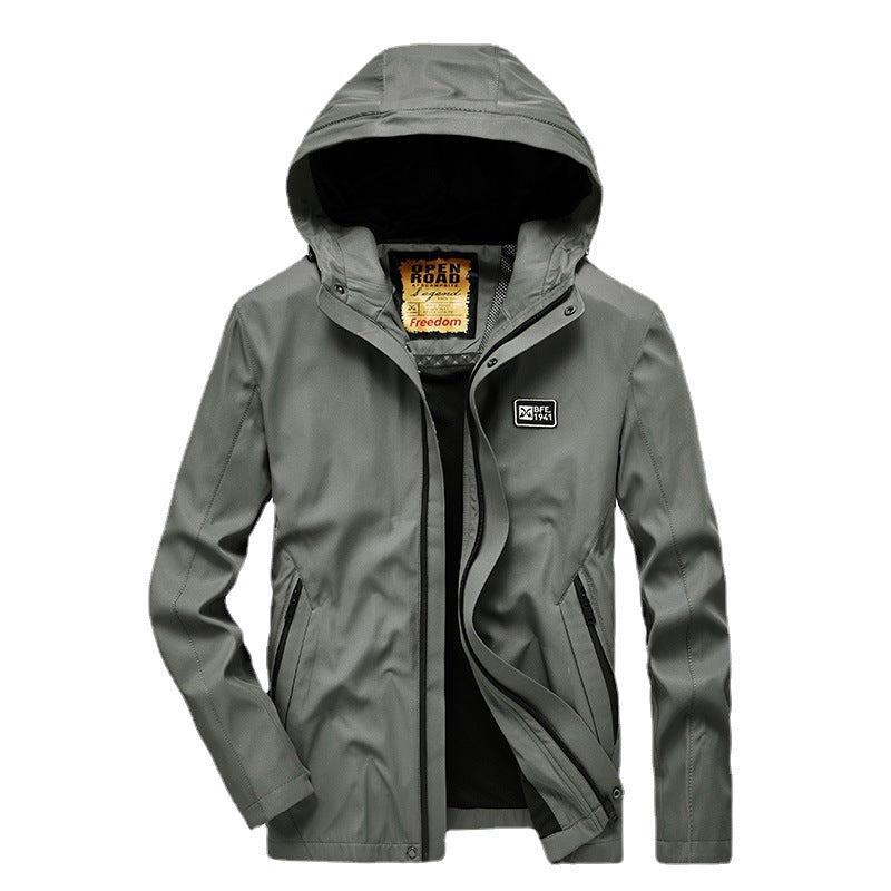 Herren Softshell-Adventurejacke mit Kapuze, atmungsaktiv und wind- sowie wasserabweisend Echo Archiv