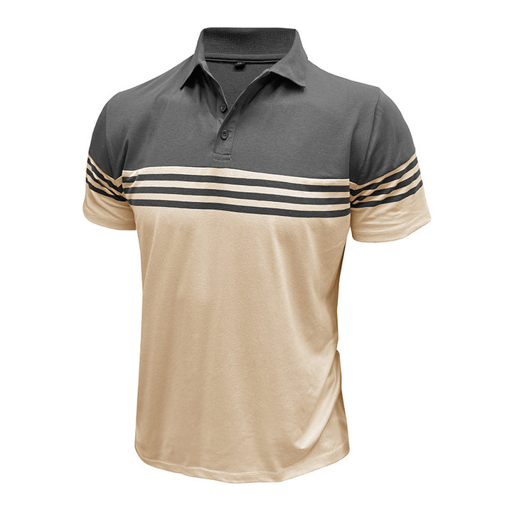 Herren Poloshirt mit modernem Streifendetail Echoarchiv