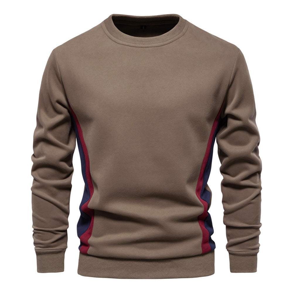 Herren nan Rundhals-Sweatshirt aus Baumwollmix mit seitlicher Kontrastpaspel und schmaler Silhouette Echo Archiv