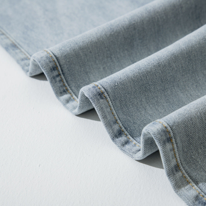 Damen Weite Straight‑Fit Jeans mit hohem Bund, umgeschlagenem Saum und leichter Vintage‑Waschung Echo Archiv