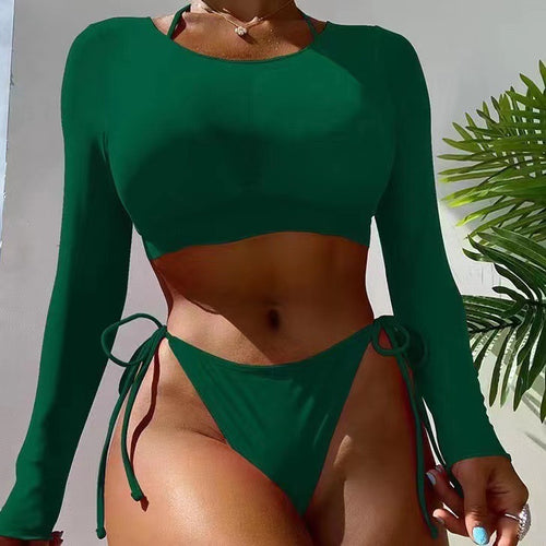 Damen Bikini-Set mit langem Arm und asymmetrischem Design Echo Archiv