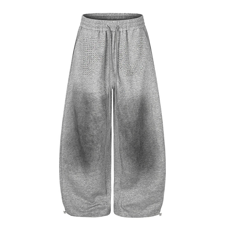 Damen Extraweite Cropped Palazzo-Sweathose mit Komfortbund und Tunnelzug Echoarchiv