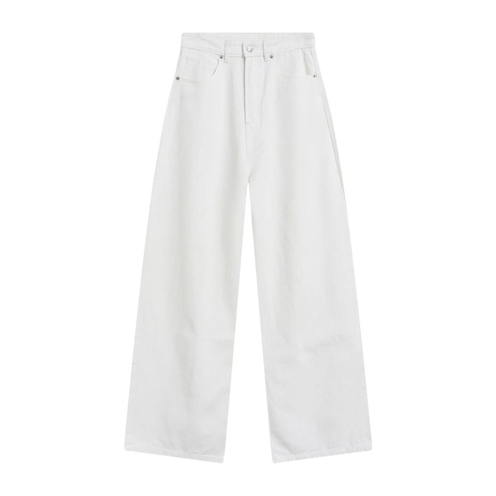 Damen High-Waist Denim-Jeans mit weitem Bein und Fünf-Taschen-Design Echo Archiv