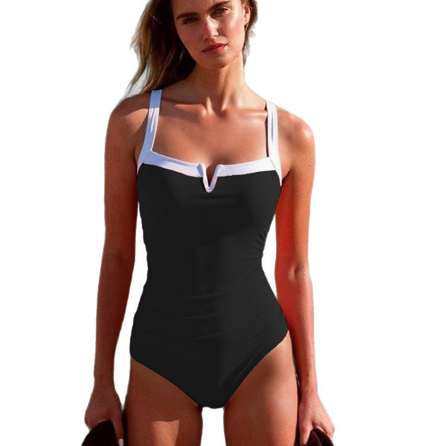 Damen Hochwertiger Badesuit mit modischem V-Ausschnitt Echo Archiv