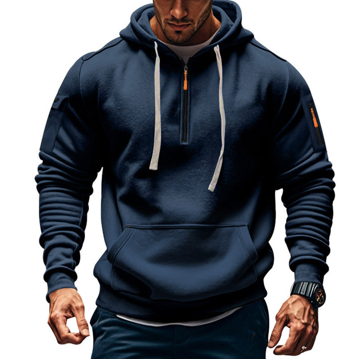 Herren Kapuzenpullover mit modernem Reißverschluss und praktischen Taschen Echoarchiv