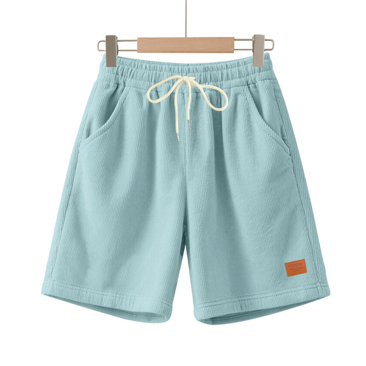Herren nan lässige Bermudashorts aus feinstrukturiertem Baumwollmix mit elastischem Bund und Kordelzug Echo Archiv